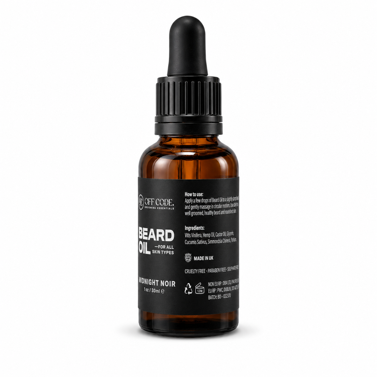 Off Code Beard Oil, front