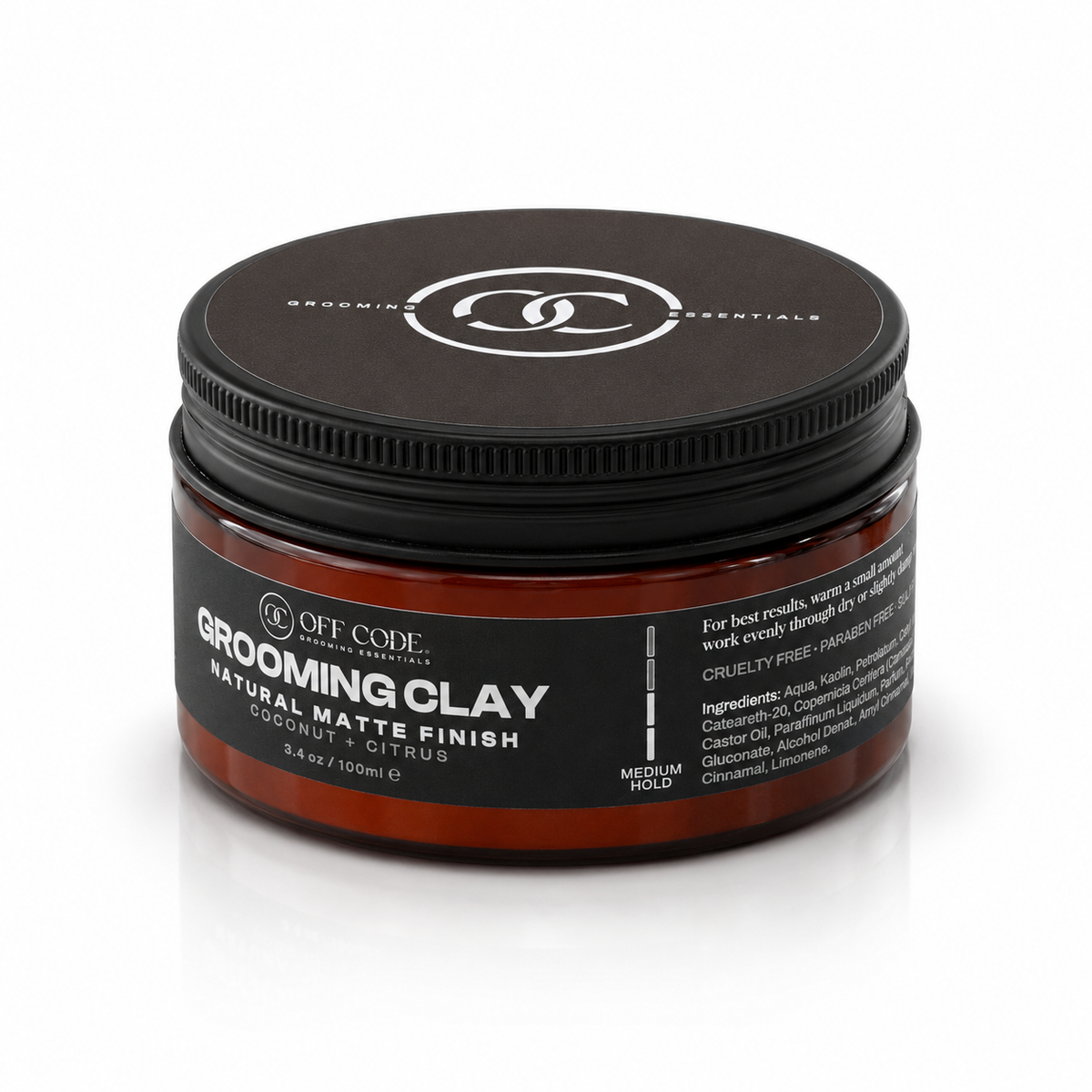 Off Code Grooming Clay, front angle